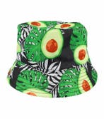 Bucket Hat Hoedje – Avocado Print - Omkeerbaar – One Size –, Kleding | Dames, Hoeden en Petten, Nieuw