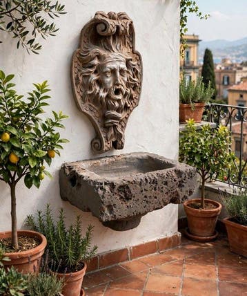 Lavabo (2) - calcare - Calcaire, Antiek en Kunst