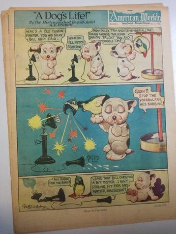 Bonzo - A Dogs Life - 10 Krantenpaginas en strips -, Nieuw