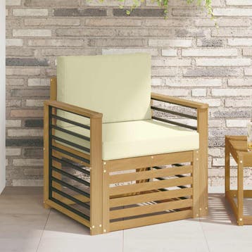 vidaXL Buiten bank set Polyester Wit, Verzenden, Nieuw