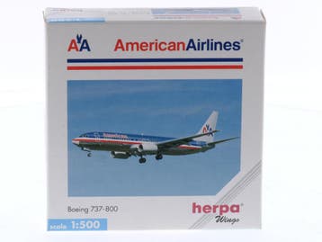 Schaal 1:500 Herpa 511469 Boeing 737-800 American Airline..., Ophalen of Verzenden, Zo goed als nieuw