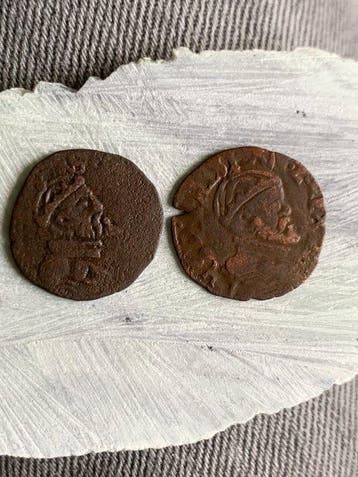 . Spaans-Nederland Filips II (1556-1598). 2 mijt ( korte)