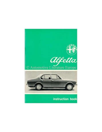 1972 ALFA ROMEO ALFETTA INSTRUCTIEBOEKJE ENGELS, Ophalen of Verzenden