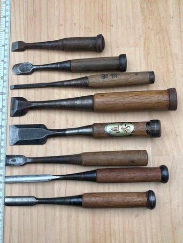 Japanse ronde beitelset YC177 – 2 Maru-Nomi inbegrepen –