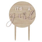 Babyshower Taarttopper ItS A Girl, Verzenden