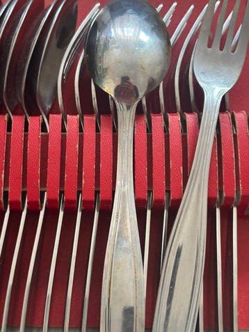 Ménagère de couverts vintage en acier inoxydable - Ménagère