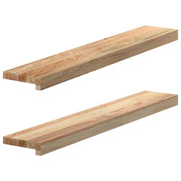 vidaXL Vensterbanken 2 st onbehandeld 90x15x2 cm massief, Verzenden