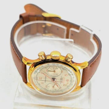 Lemania Watch - Praesent - Stahl Chronograph - Goldhaube -, Nieuw