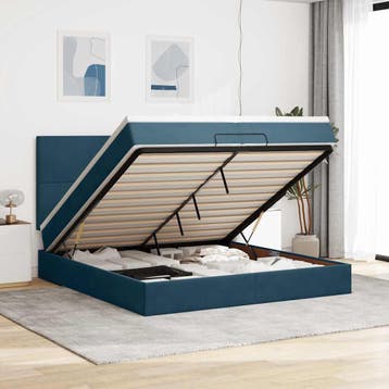 vidaXL Ottoman bed met matrassen 200x200cm fluweel, Verzenden, Nieuw