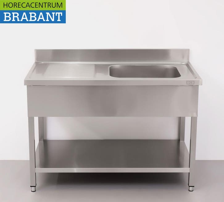 Evier HCB en acier inoxydable 120 x 60 cm Horeca, Articles professionnels, Horeca | Autre, Envoi