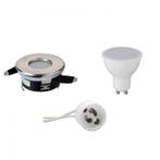 LED Spot Set 4W - Inbouw Ronde Spot Mat Chroom IP65 GU10 - H, Huis en Inrichting, Lampen | Spots, Verzenden, Nieuw