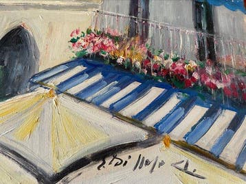 Edmondo di Napoli (1938-2016) - Capri, la piazzetta