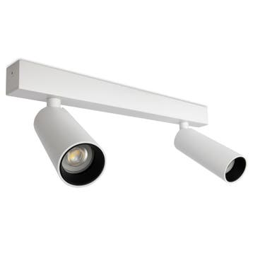 Spots opbouw Vigo 2-lichts Opbouwspot Wit Binnenverlichting, Verzenden, Nieuw