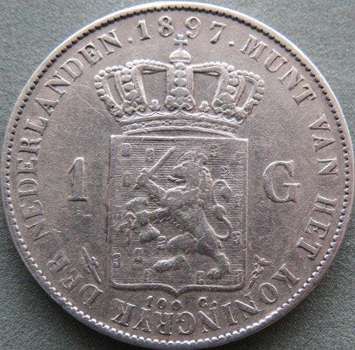 Nederland. Wilhelmina. 1 Gulden 1897 (Zonder minimumprijs), Postzegels en Munten, Munten | Nederland