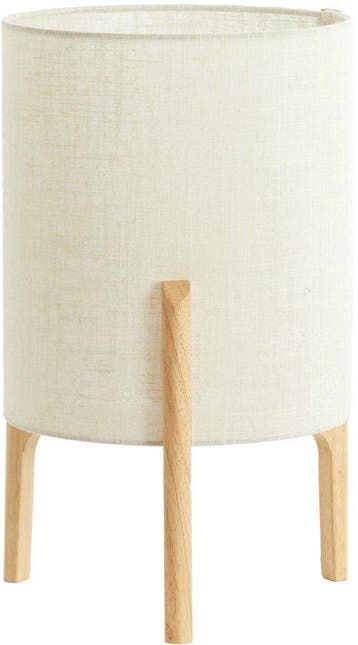 2dekans | Light & Living Tafellamp Bruin - Hout - Ø28 x 44, Ophalen of Verzenden, Nieuw