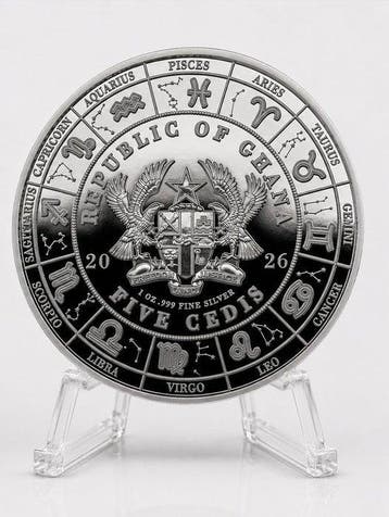 Ghana. 5 Cedis 2026 – Gemini – Aquarelle Zodiac Series – 1