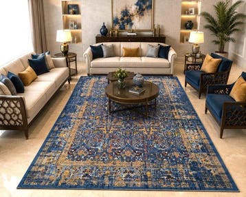 Tapis en soie vintage premium au design Heriz avec un éclat, Nieuw