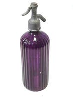 Fles - Paars gegraveerde sifon.