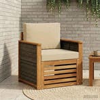 vidaXL Buiten Midden Sofa Naturel, Tuin en Terras, Verzenden, Nieuw