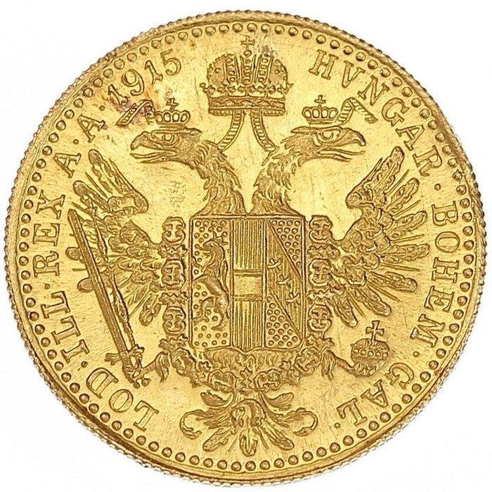 3,49 grams - Goud .980 - Ducat Austria 1915 - 986‰, Postzegels en Munten, Edelmetalen en Baren