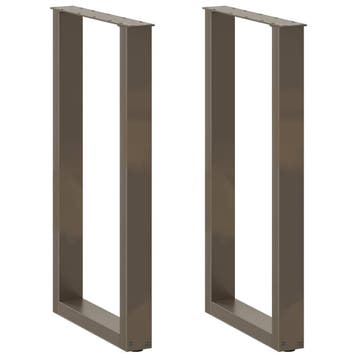 vidaXL Bartafelpoten 2 st U-vormig 50x(90-91) cm staal, Huis en Inrichting, Verzenden, Nieuw