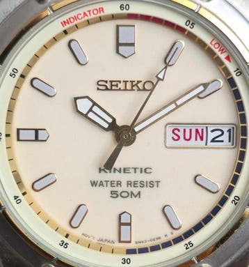 Seiko - Seiko Kinetic 5M43-0D00 Bicolor – Made in Japan –