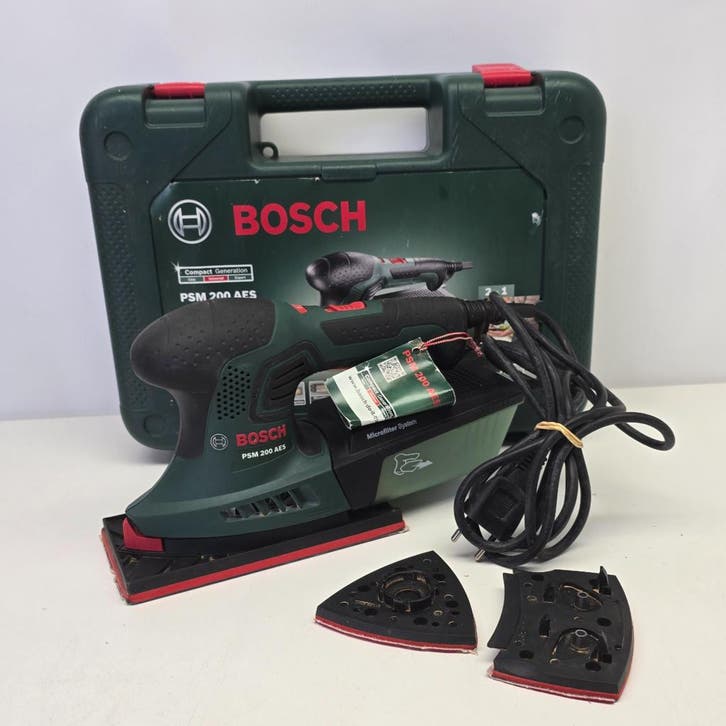 Bosch Groen PSM 200 AES Multischuurmachine 200W |Nette Staat, Doe-het-zelf en Bouw, Gereedschap | Schuurmachines, Nieuw, Ophalen of Verzenden