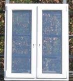 pvc raam , chassis , venster 104 x 126 wit / antraciet, Doe-het-zelf en Bouw, Raamkozijnen en Schuifdeuren, 75 tot 150 cm, Kunststof