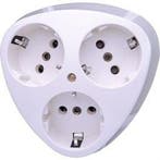 KOPP 3-voudig Wandcontactdoos - Opbouw, Randaarde & Arctic G, Doe-het-zelf en Bouw, Elektriciteit en Kabels, Verzenden, Nieuw