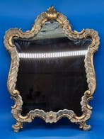 Miroir- Miroir mural baroque – cadre en bois sculpté doré –, Antiquités & Art