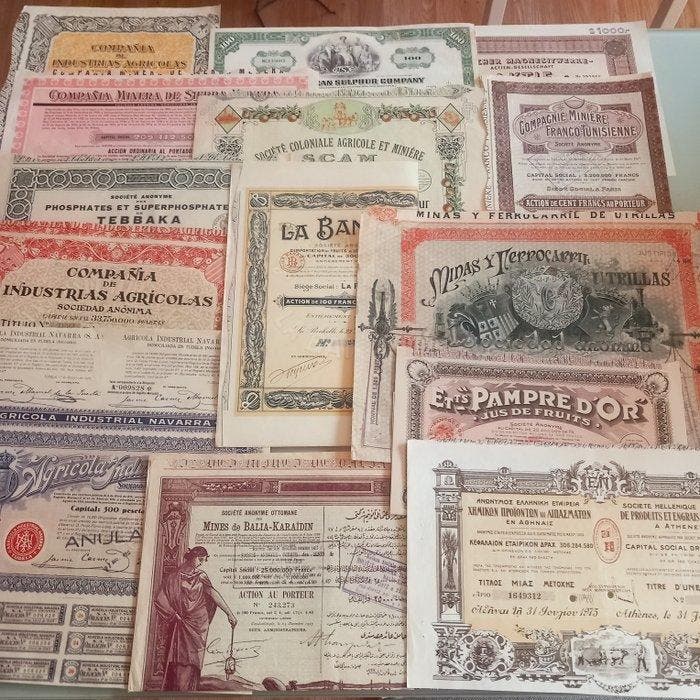 Spanje, Frankrijk, Tunesië, Turkije, enz.. 14 TITULOS DE, Antiquités & Art, Antiquités | Jouets