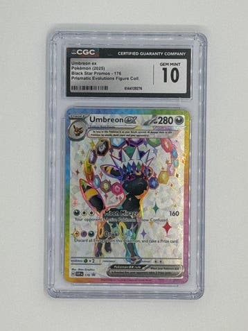 Pokémon - 1 Graded card - Umbreon 176 Full art, Promo card,