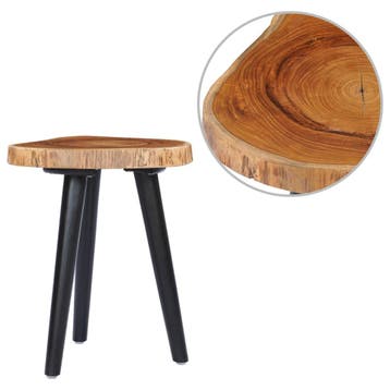 vidaXL Salontafel 40x45 cm massief teakhout, Verzenden, Nieuw