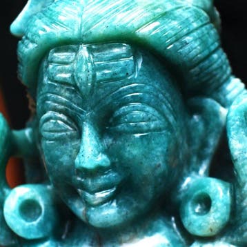 Beeld, No Reserve - Genuine Amazonite Carved Divine Lord