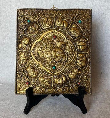 Boeddhistische objecten - Koper - 1980-1990 - Mandala, Antiek en Kunst