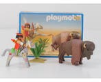 Playmobil 3731 B Western indiaan met bison OVP #9537, Ophalen of Verzenden, Gebruikt