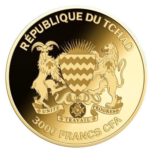 Tsjaad. 3000 Francs 1/1000 oz 999 Fine Gold 3000 CFA Francs, Timbres & Monnaies, Métaux nobles & Lingots