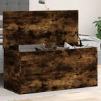 vidaXL Opbergbox 100x42x46 cm bewerkt hout gerookt, Verzenden