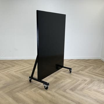 verrijdbare scheidingswand (hxbxd) 175x120x60 cm , zwart, Gebruikt, Bureau