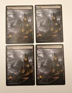 Magic: The Gathering – Custom Gothic Swamp Full Art Set (4, Hobby en Vrije tijd, Nieuw