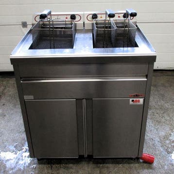 Stilfer Dubbele Friteuse 20L+20L, CE20D, B80 x D67 x H98cm,, Nieuw in verpakking