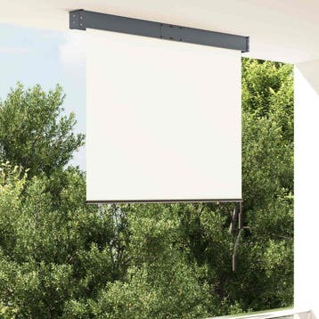 vidaXL Rolgordijn voor buiten 120x250 cm crème, Verzenden, Nieuw