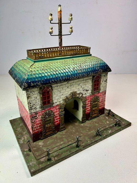 Bing - Gare-jouet Antiek blikken telegraafstation -, Antiquités & Art, Antiquités | Jouets