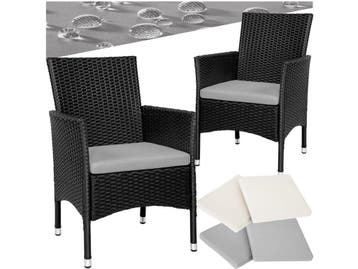 tectake® - Wicker tuinstoelen - Set van 2 - UV-bestendig -, Tuin en Terras, Verzenden, Nieuw