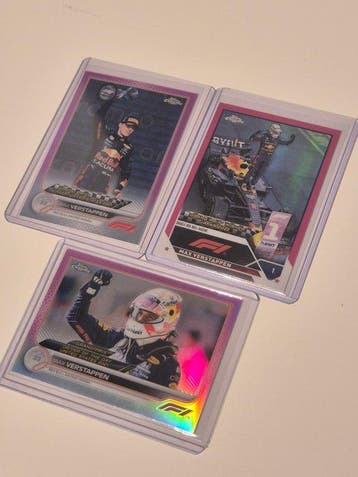 2021, 2022 Topps Chrome F1 Max Verstappen Pink /75 Foil,, Nieuw