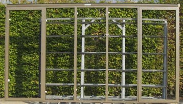 steellook aluminium terrasraam , raam , chassis 407 x 228, Deurkozijn, 225 cm of meer, Ophalen of Verzenden, Inclusief glas