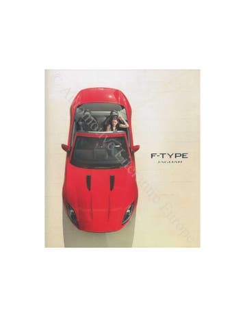 2013 JAGUAR F TYPE MEDIA BROCHURE ENGELS, Nieuw