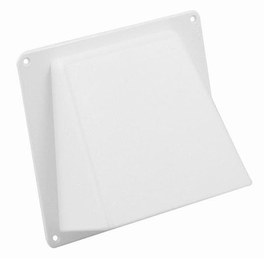 Kunststof gevelkap met klep aansluitmaat Ø 125mm - Wit, Bricolage & Construction, Ventilation & Extraction, Envoi
