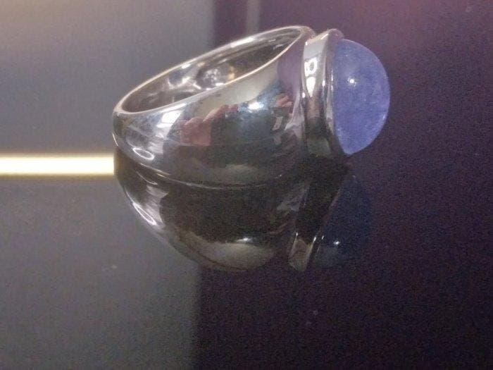 Zonder minimumprijs - Ring Zilver - 4.30ct. tw. Tanzaniet, Bijoux, Sacs & Beauté, Bagues