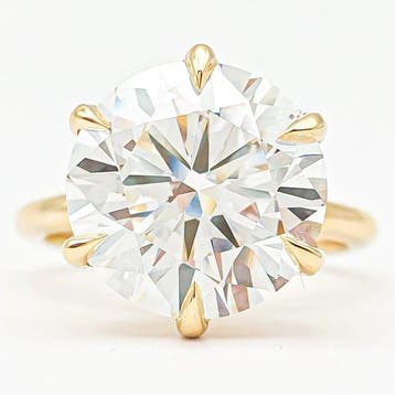 Ring - 18 karaat Geel goud - 12.03ct. tw. Diamant